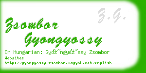 zsombor gyongyossy business card